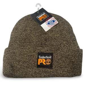 Timberland PRO Watch Cap Beanie Hat Sandstone Marled Dark Brown Made in USA